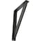 Ekena Millwork Traditional Wrought Iron Bracket, (Single center brace), Antiqued Pewter 1 1/2"W x 5 1/2"D x 8"H BKTM01X05X08STRAPW - alternate 1